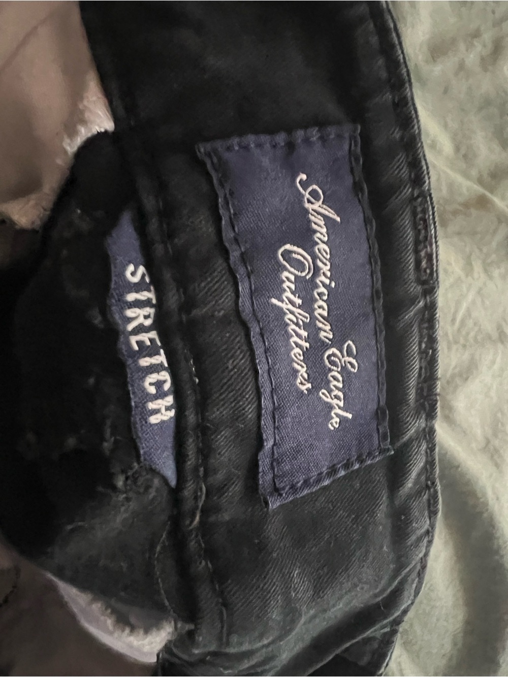 American Eagle Outfitters Ultra Low Rise Black Front-Button Shorts - Picture 4 of 5